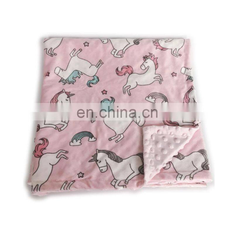 Super Soft Anti-Pilling Polyester Bubble Embossed Blanket Custom Fleece Minky