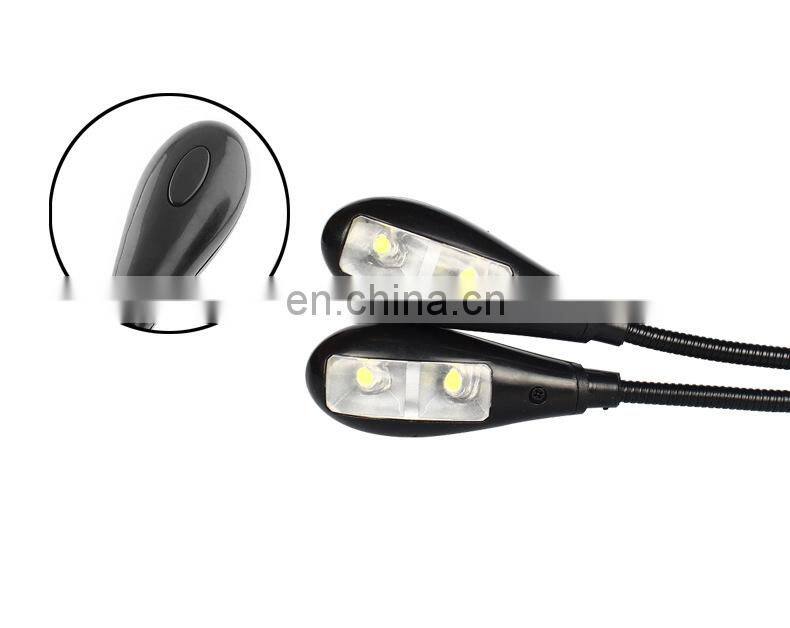 New 4 LED Desk Lamp Learning Eye Clip Book Light Dormitory LED Reading Clip Light