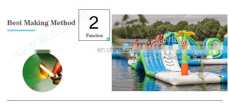 2018 Factory high quality 0.9mm pvc tarpaulin new inflatable aquatic floating amusement park playground equipment in Australia
