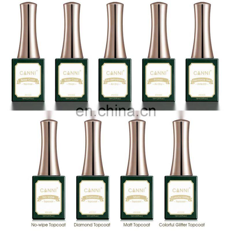 5123x CANNI Newest Shiny Glitter Topcoat Fast Dry 16ml Matte Topcoat Soak Off UV Gel Polish Private Label Varnish