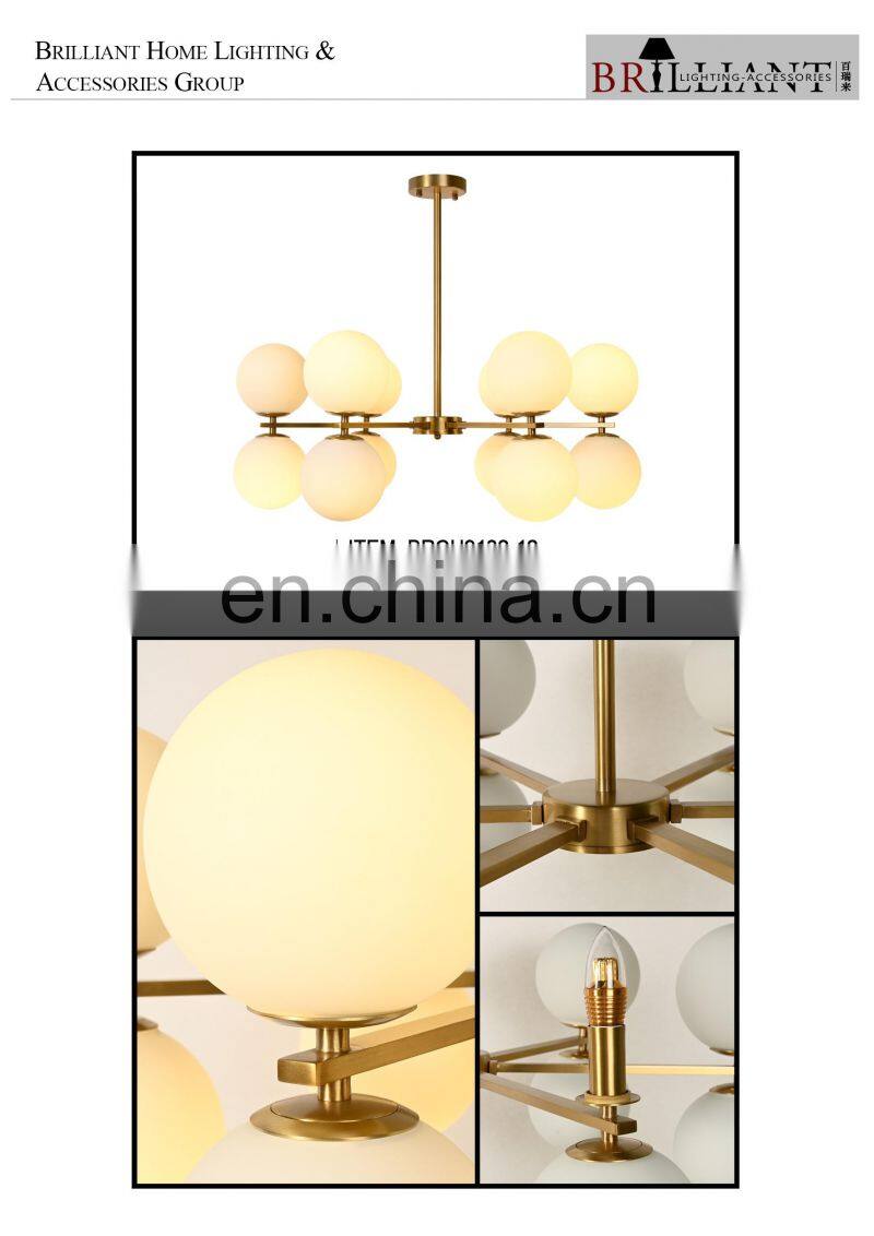 Moonshadow bedside modern lamp accessories industrial glass ball chandelier