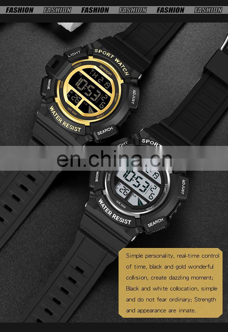 Sanda 2106 Waterproof Army Electronic Clock Sports Reloj Adolescente Hombre Men Digital Watch