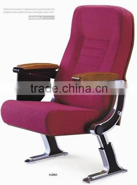 aluminium alloy leg auditorium seating with writing tablet HJ88A-L