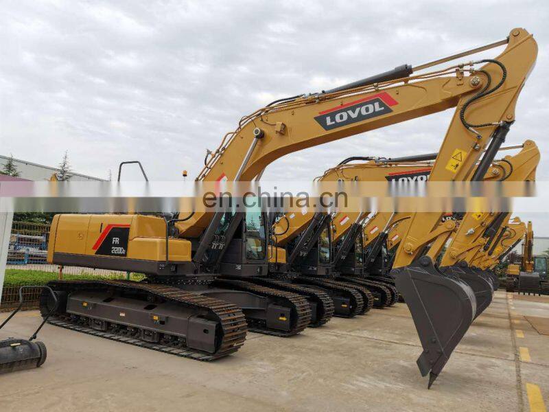LOVOL brand 22 tons hydraulic excavator FR220D/FR220D2 with ISU-ZU or Cu-mmins EURO II engine price