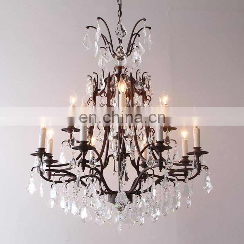 Vintage Chandelier Iron Chandelier Nordic Europe Classic Candle Lamp Lighting Fixtures Vintage Loft Retro Chandeliers Lustre