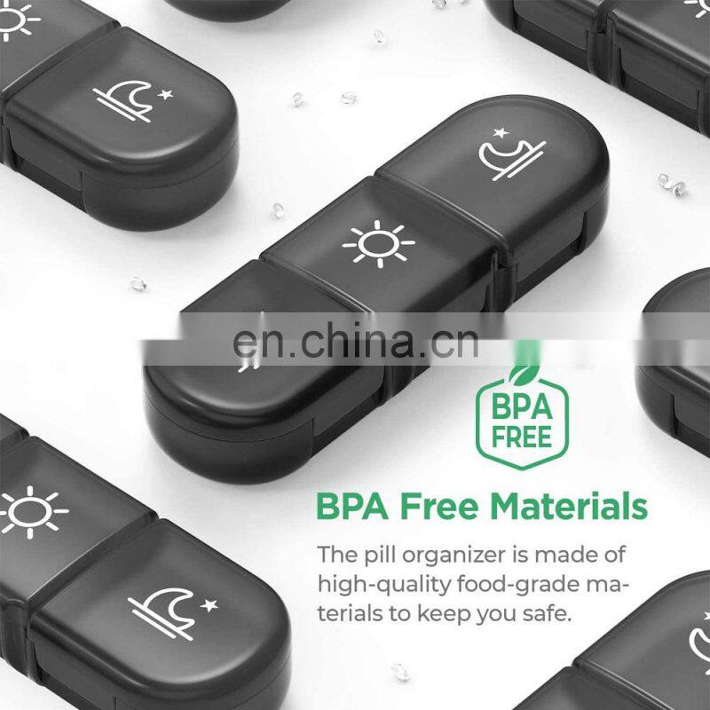 7 days Weekly Pill Case 21 Grids Medicine Tablet Portable Dispenser Organizer Pill Box storage Drug Container Holder