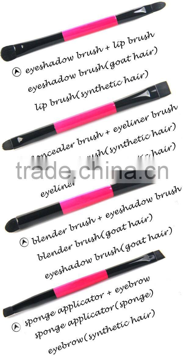 Multi-colored options Top Quality Travel kit Makeup Brush Rose red eyeshadow brush 4 pcs