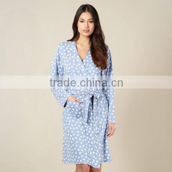 new arrival women long comfort nightwear with belt
