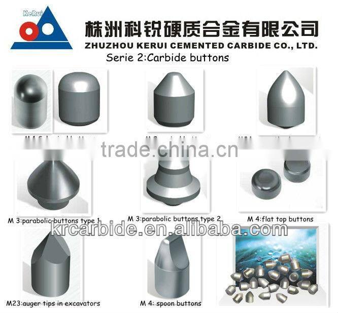 YK05 tungsten carbide button for mining with excellent impact and wear resistance
