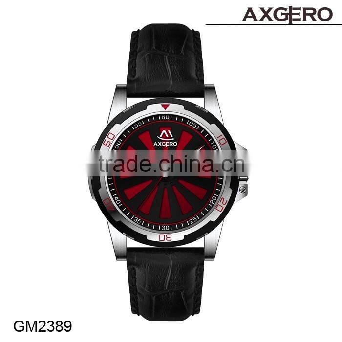 2016 Fashion brand japan movt quartz man watch stainless steel back