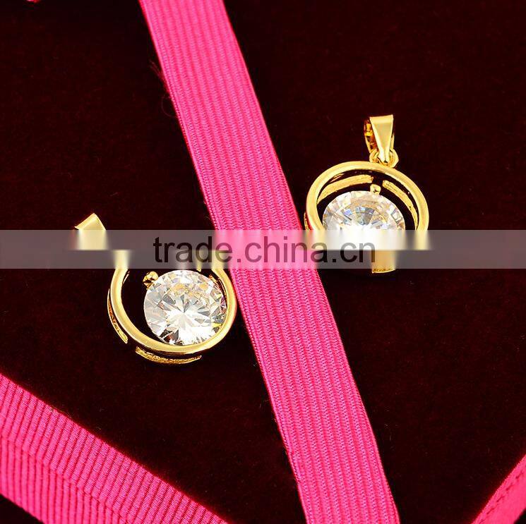 Wholesale charm necklace circle gold necklace popular pendant necklace