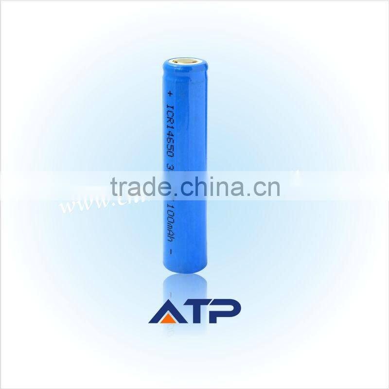 Shenzhen Battery Manufacturer Rechargeable ICR 14650 3.7V 1100mAh