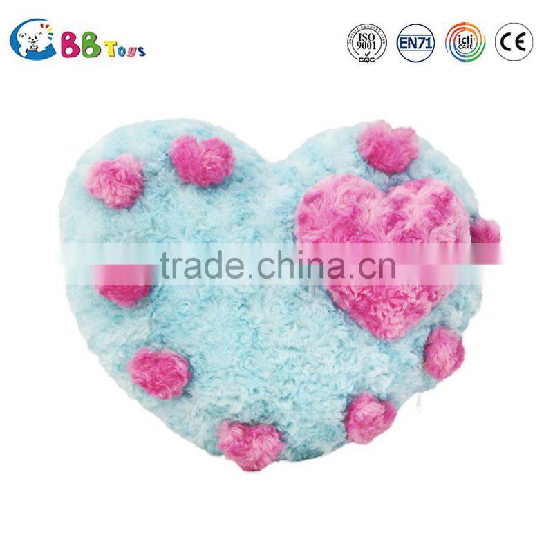ICTI hot import toys lovely Heart-shaped pillow plush baby toys