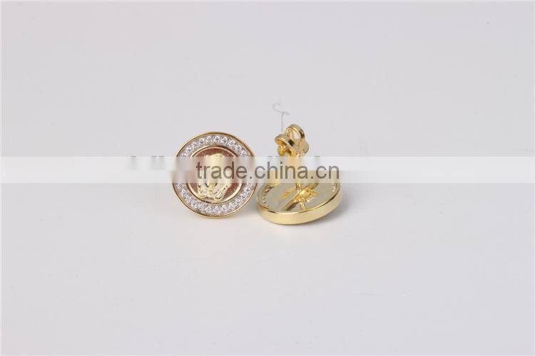 China factory custom cubic zicon 925 silver hip hop earring 2016