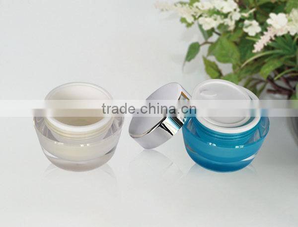 China Manufacturer 15g 30g 50g Metallized Red Plastic Jar for Facial Cream Eye Cream