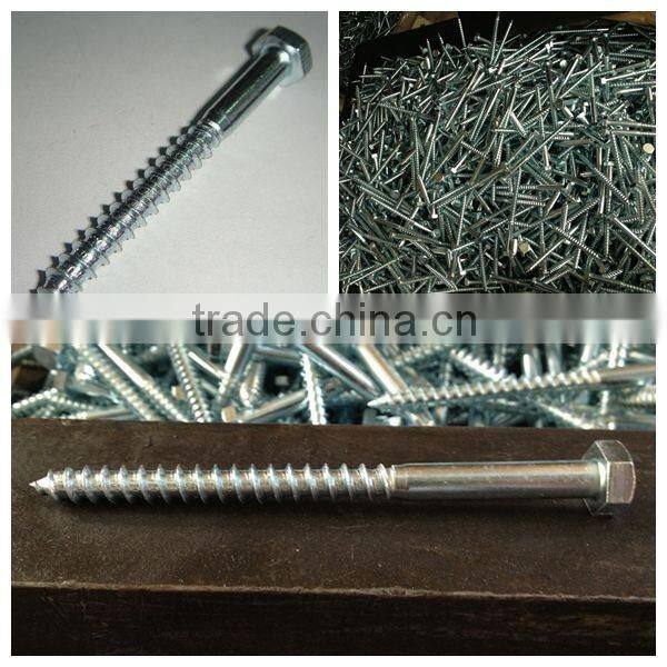 DIN571 lag screw bolt hex coach wood screw lag bolt zinc plated