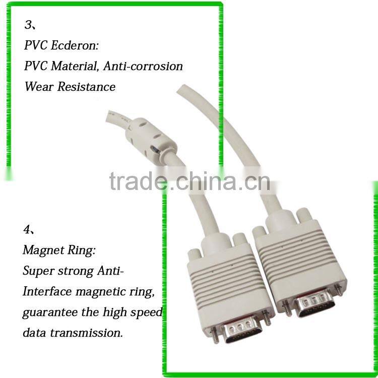 SLT 30M VGA Male to VGA Male Cable 15pin for computer monitor projector laptop hdtv LCD etc multimedia