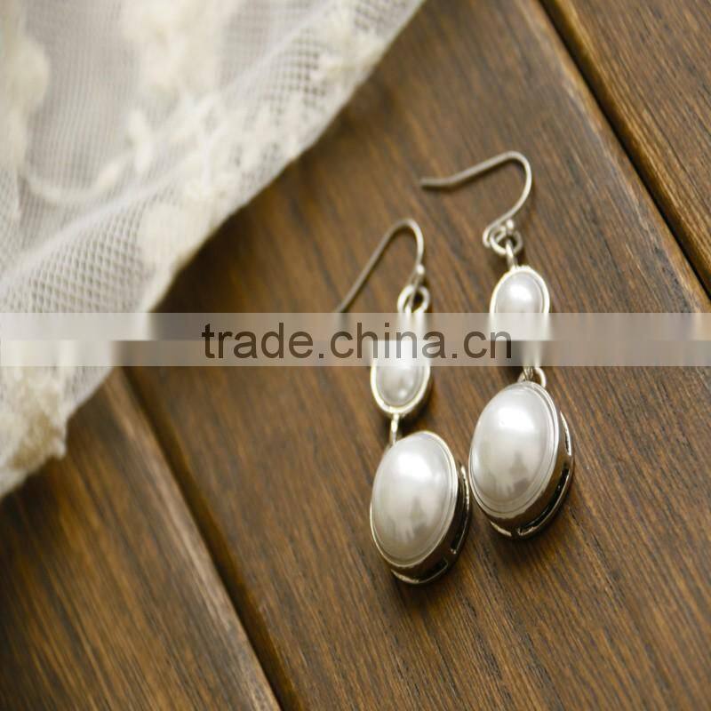 Women Leaf Shaped Pearl Necklace Earring Ring Bracelet Complete Jewelry Set