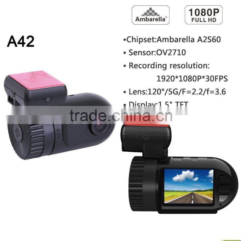 HD 1080P Mini Car Black Box 1.5" TFT Screen Ambarella A2S60