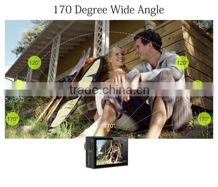 Full HD 1080p WiFi 4K 15fps Sport Camera Dual Screen 170 degree visual angle 12MP