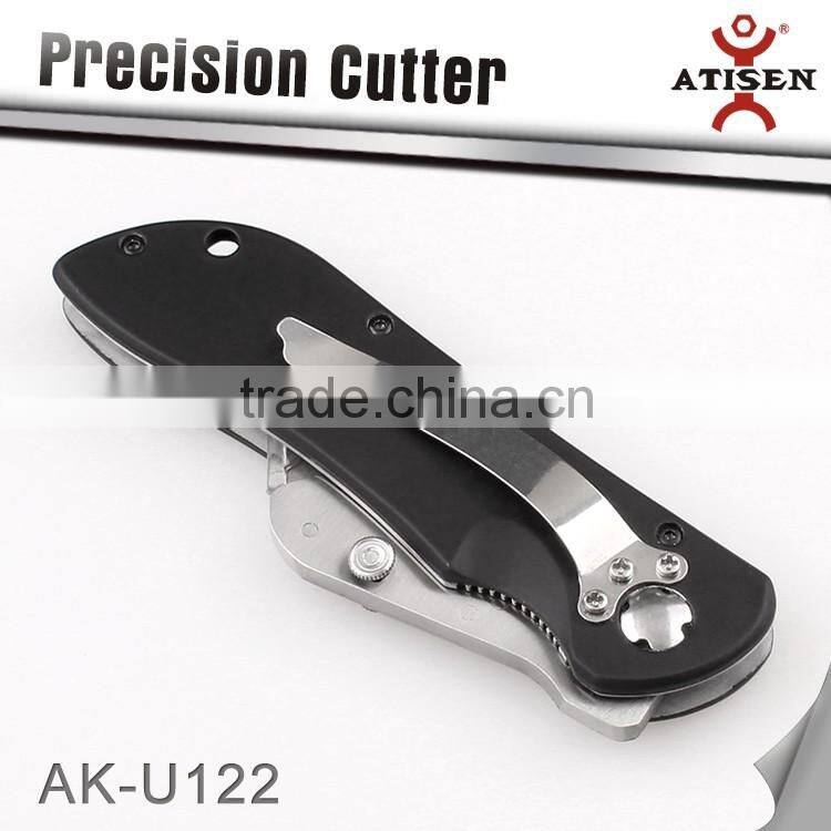 SPEED RELEASE FOLDABLE UTILITY KNIFE, TWINE BOX CUTTER with back clip