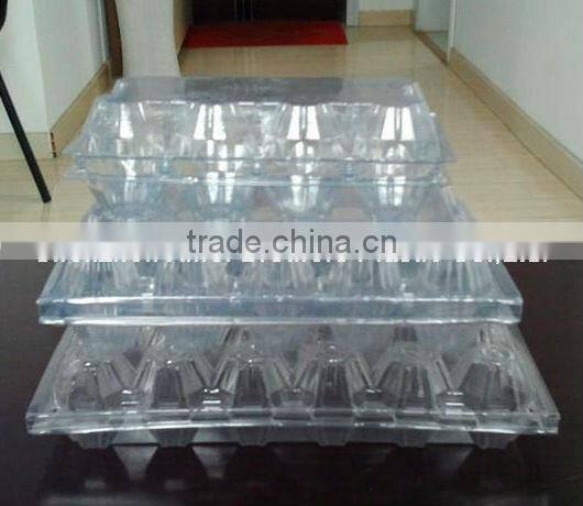 plastic egg packing tray,clear PVC PET egg packing box,8/15/18 cavities