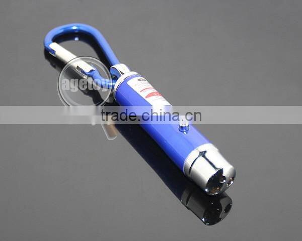 3 in 1 Mini LED Flashlight Torch Lamp Aluminum Carabiner Personality UV Money Detector Electric LED Light Keyring Led Torch