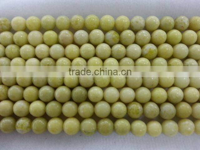 natural round beads Lemon Stone