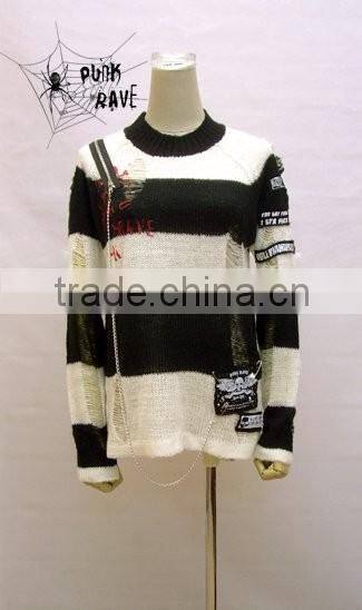 PUNK Moden New Fashion Pull Female Long Cardigan Sweater Crochet Knit M-006