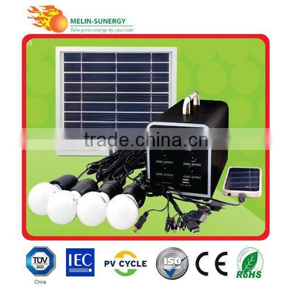 10W home solar panel kit solar lighting kit