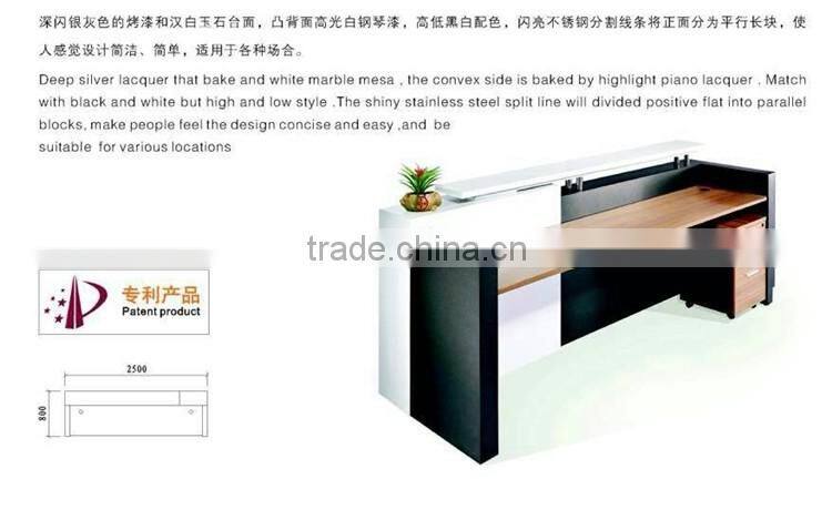 Long and big modern salon reception desk