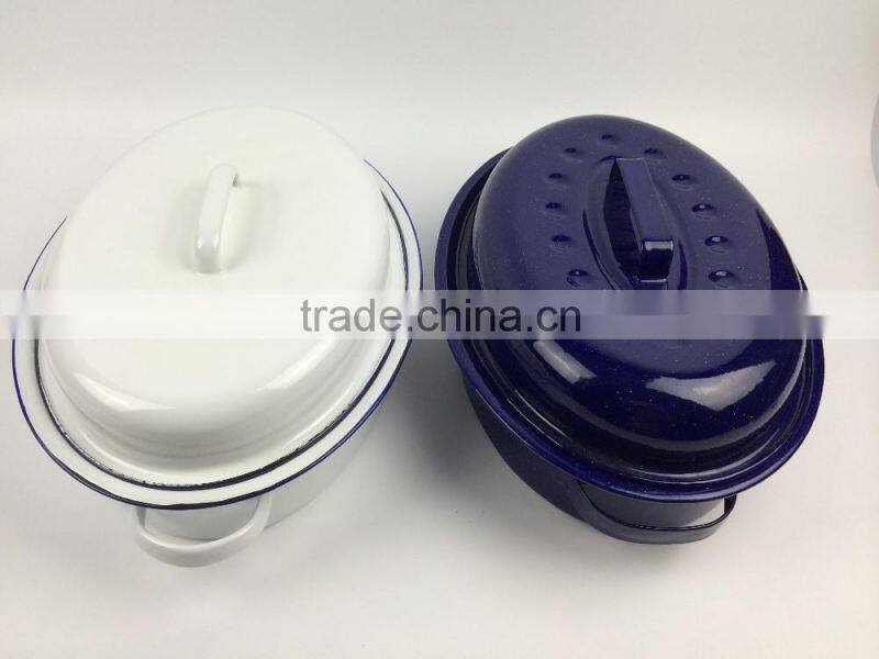 Enamel Coated Steel pot,Enamel Roast chicken Pan ,Enamel Oval Roaster , self basting oval roaster,Roast chicken machine,