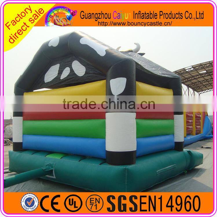 Cow design inflatable bouncer, air jumping castle for kids party