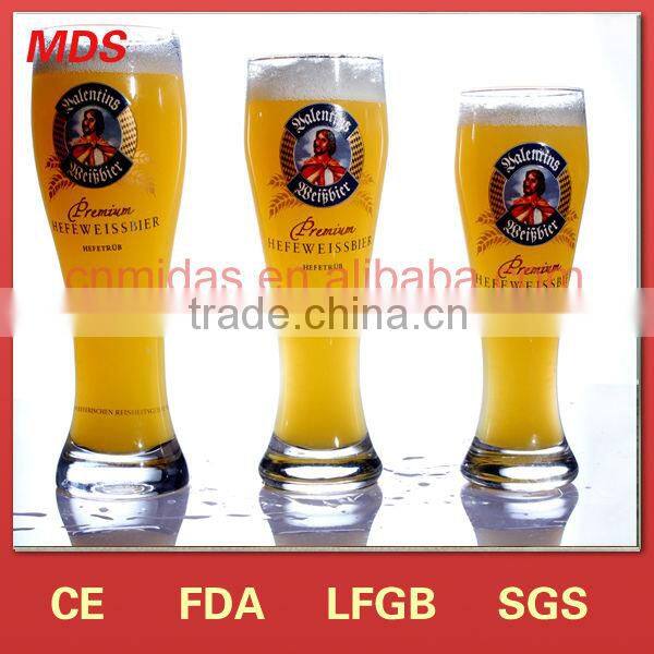 Hand-made pilsner brand beer glasses