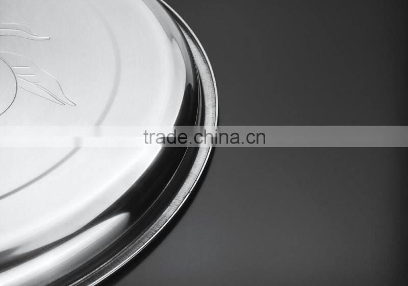 stainless steel cheap salad dinner plates made in china 2015 hot new product
