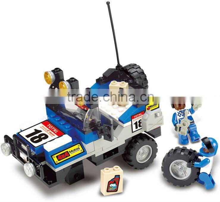 bd-7530131 building block set Plastic intelligent building block off-road car 154pcs