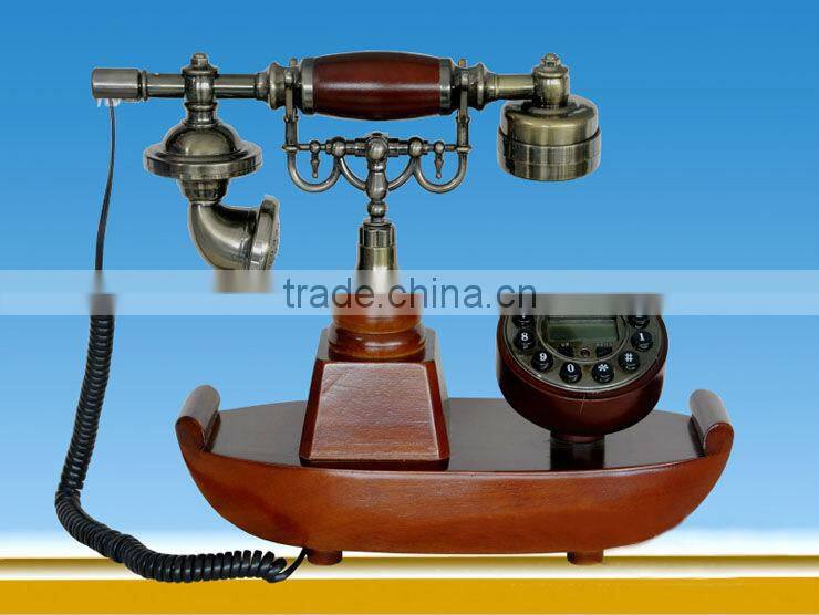 tel-6711905 retro telephone Stylish home wooden antique telephone