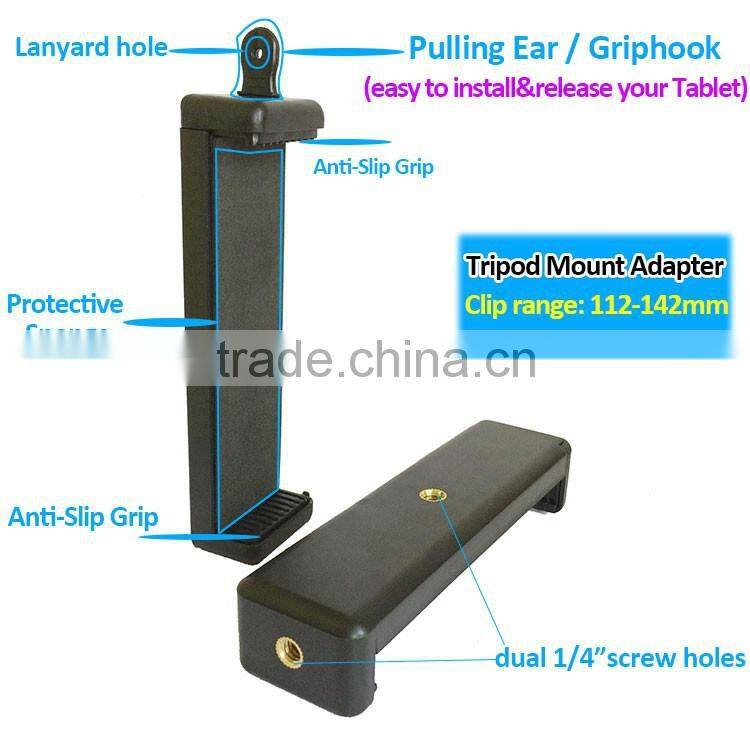 Smilin Factory Accept OEM High Quality Tablet PC Selfie Stick Monopod Tripod Clip mount Stand Adapter for iPad mini air 2 4 5