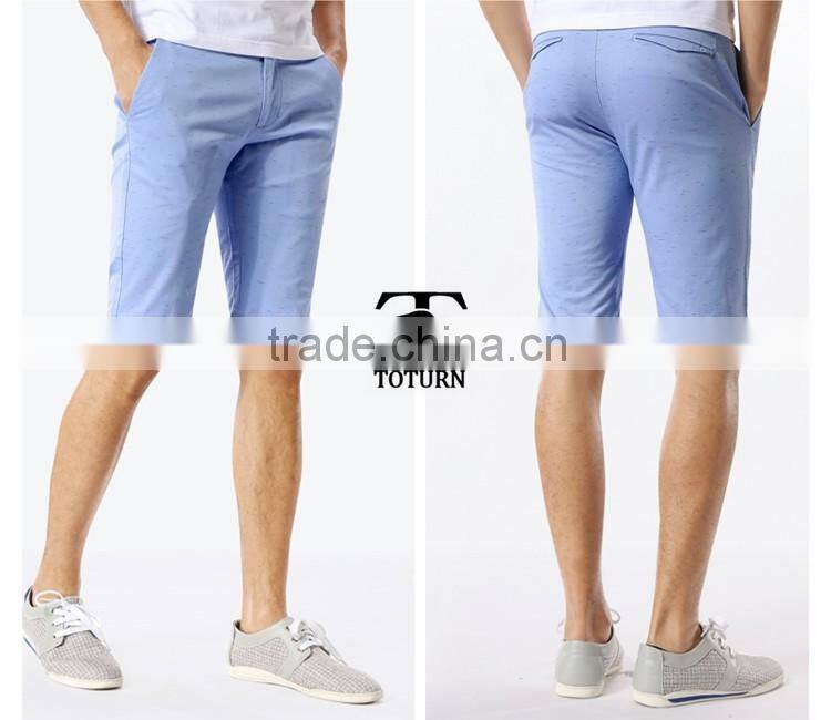 New korean style cool half design cotton pattern man trousers mens Slim Fit short Pants
