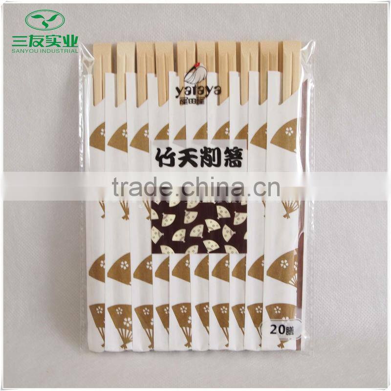 Paper Sleeve wrapped packing Disposable Bamboo Chopsticks