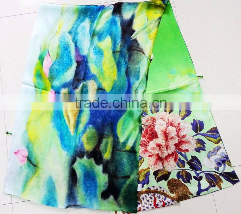 Factory Direct Custom Digital Printed Silk Scarf