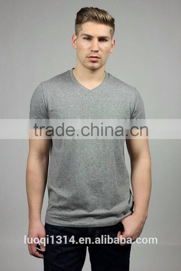 Custom v-neck t-shirt cheap mens bulk t shirt logo printed