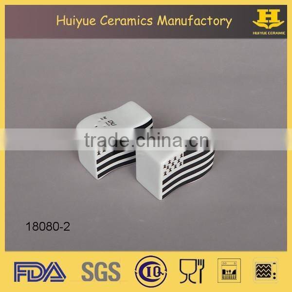 salt pig, porcelain salt pig with spoon, cruet set