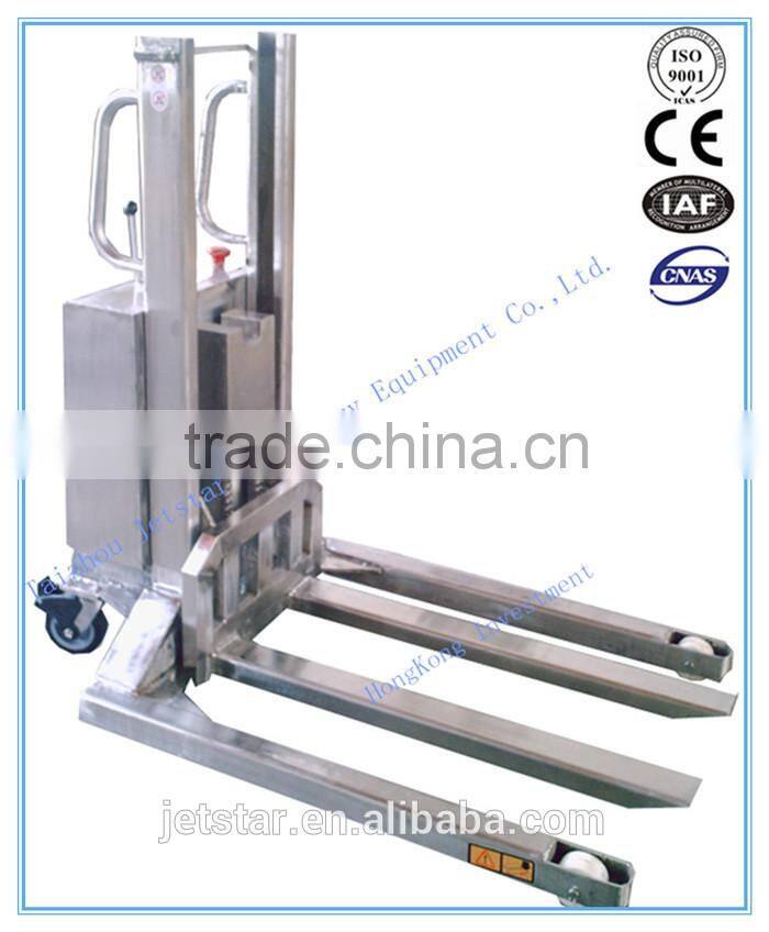 china Wide Legc electric Stainless hydraulic Stacker
