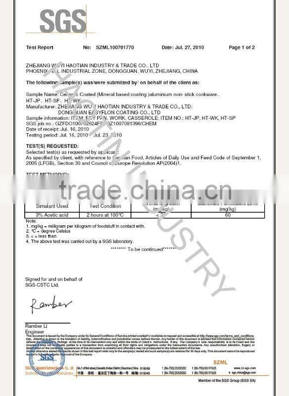 Aluminum non stick milk pot with lid