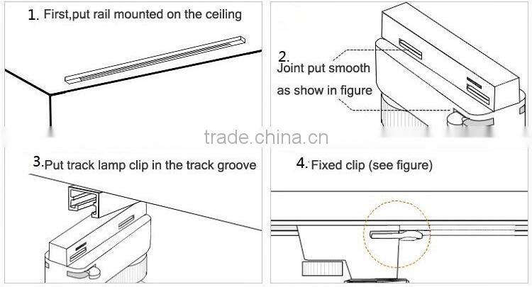 LED track light 35W Warm White White AND Black cob led track light