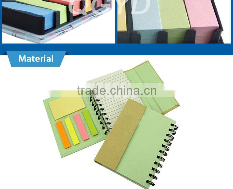 pu leather calendar sticky memo pad