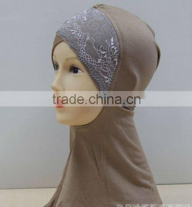 C032 new style lace criss-cross ninja inner underscarf,full underscarf to cover neck