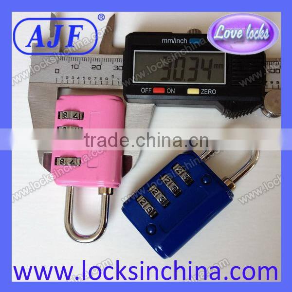 2015 Hotsale AJF TSA shape promotional corlourful digital popular travel luggage lock padlock