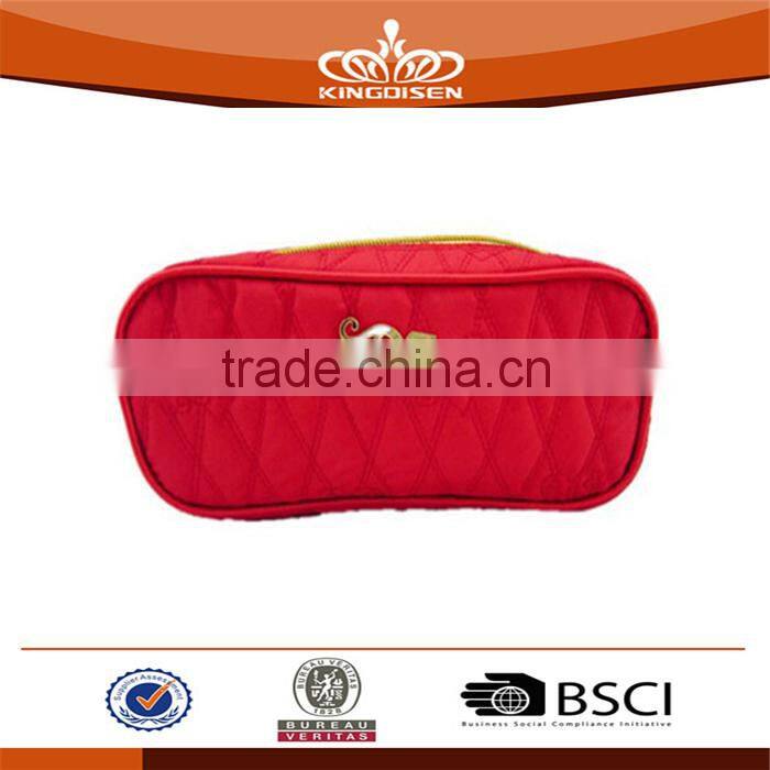 2015 Hot new red fabric pencil case with embroidered